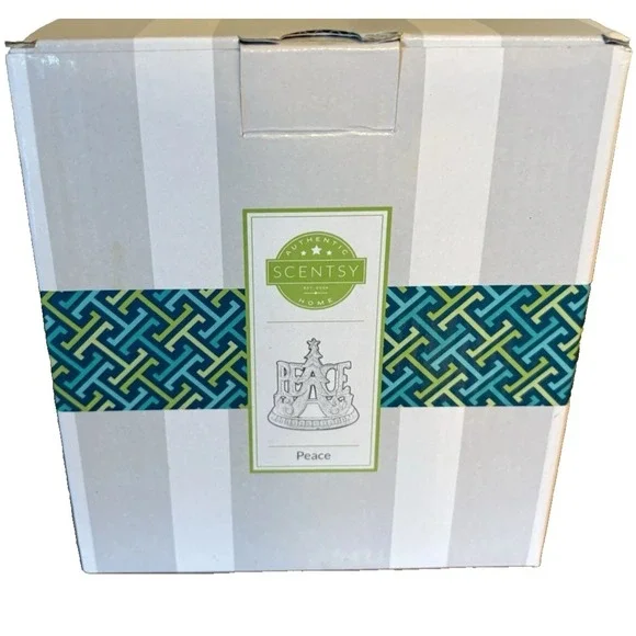 Scentsy Wrap PEACE for Etched Core Warmer w/box Holiday White Frosted - Picture 2 of 4
